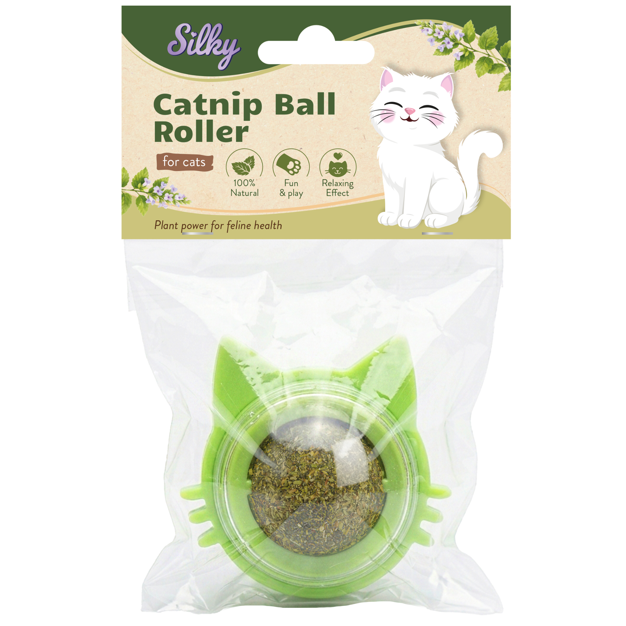 Silky Catnip Ball Roller