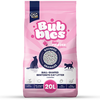 Żwirek dla kota bentonitowy CatWalk  BUBBLES BABY POWDER 